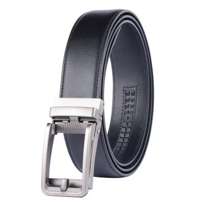 China Comfortable Classic Slip Alloy Buckle Lash Waist Man Genuine Leather Belt for sale