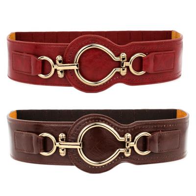 China Eco - Friendly Fashion Luxury Wide Women Leather Wait Belts for sale