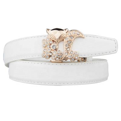 China Comfortable Luxury Rhinestone Fox Buckle Fashion Women Automatic Belt Ladies for sale