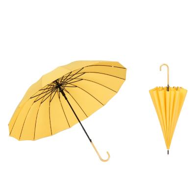 China Minimalist 16ribs Lady Women Fashion Upright Automatic Open Japanese Style Colorful Upright Umbrella For Rain for sale