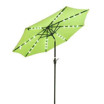 China Factory manufacturer fashion cafe sale modern outdoor sun parasol led patio umbrella with led solar for sale