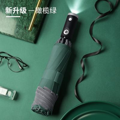 China Traditional Automatic Umbrella 3 Fold Led Umbrella With Led Light for sale