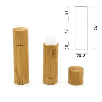 China Eco-friendly MM green matte silver hollow organic lipstick packaging tube lipstick bamboo tube with logo for sale