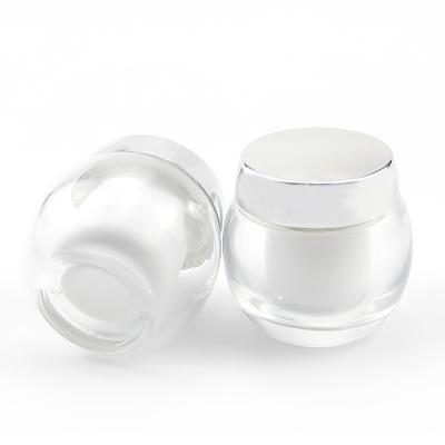 China Factory Supply Skincare Packaging Cosmetics Containers Glass Cream Jars Direct Recyclable Glass Eco - Friendly for sale