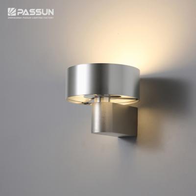 China Contemporary hot sale brushed silver decoration fancy led reading wall light for sale