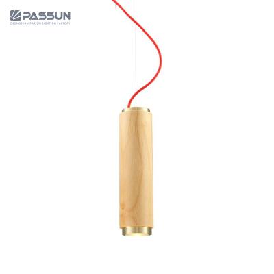 China Residential Modern Nordic Decorative Natural Beech Wood Chandelier Lamp Led Pendant Light for sale