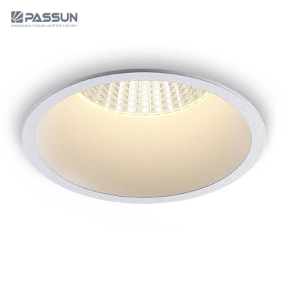 China Professional contemporary modern hotel round spot light 12w anti-glare dimmable cob ceiling recessed led spotlight for sale