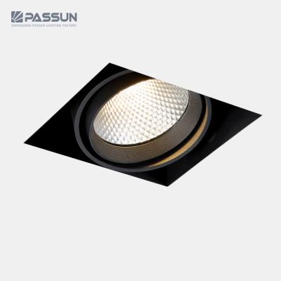 China Residential Premium Professional Cob Enclosed Spotlight Square Lighting Ceiling Recessed Rimless Led Grille Light for sale