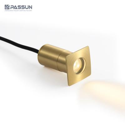 China IP67 Premium Waterproof Outdoor Inground Lamp Mini Pure Brass Copper 1w 3w Garden Hotel Led Underground Light for sale