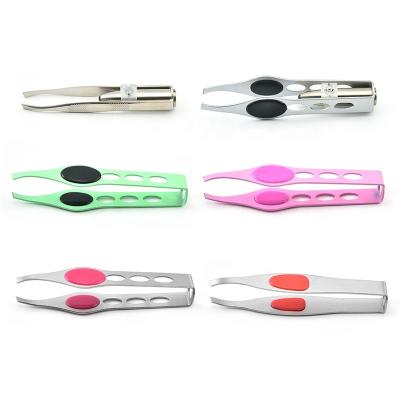 China Wholesale Stainless Steel Tweezers For Surgery And Professional Jewelry Tweezers With Flashlight for sale