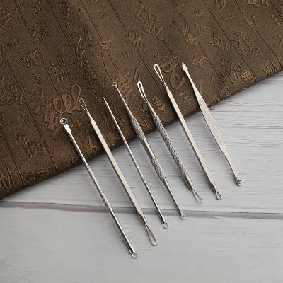 China Stainless Steel Beauty Needle Set of 7 Pieces Stainless Steel Acne Needle Acne Tightening Acne and Blackhead Removal Tool for sale