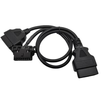 China Universal Cars Male To 16pin Female Universal OBD Cable OBD II Spliter Cable Adapter Extension Cable For Cars With OBD2 Protocols for sale