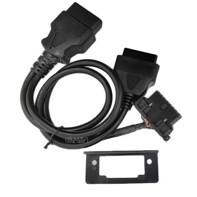 China Universal Cars 16PIN OBD2 OBD 2 Male To Female Extension 2 Way Splitter Y Cable for sale