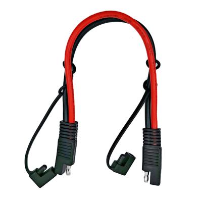 China Motorcycle 3ft 5ft SAE To SAE 2-Pin Plug Extension Cable Trailer LED Light Wiring Flat Wire Connector For Motorbike for sale