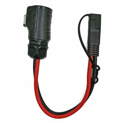 China Motorcycle SAE Adapter Cable Connector 10AWG 2 Pin Power Connector Solar Panel for Motorcycle Car and Boat for sale