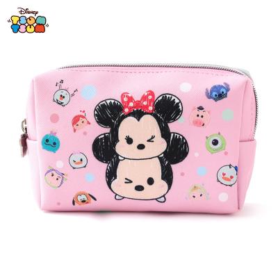 China New designer fashion 2022 Disney Travel makeup pouch custom leather PU tsum tsum cosmetic bags&cases for sale