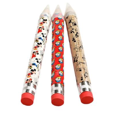 China Popular Creative Color Large Pencil Disney Pencil Large Octagonal Craft Pen Printing Word Student Stationery for sale