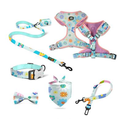 China 2021 hot padded Amazon saling rushed dog harness set direct selling dog accessories counter special dog accessories set for sale