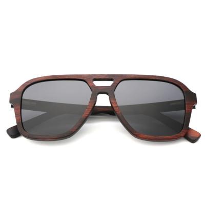 China The fashion sunglasses that the Central Institute of Statistics names the wooden sunglasses shape sale double bridge wooden sunglasses for sale