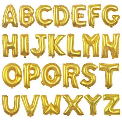 China Hot Selling Festival Decoration 16 Inch Aluminum Foil Balloon Colorful Alphabet Letter Foil Balloon For Wedding Birthday Party for sale