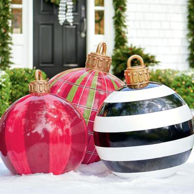 China PVC 60CM Christmas Ball Inflatable Christmas Tree Decoration Ornament Ball Outdoor Xmas Decoration for sale