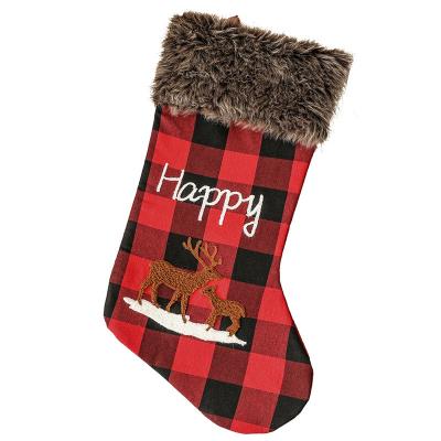 China Soft Comfortable Morden Christmas Gift Multi Style Festival Stocking Holder Large Size Stocking Bag for sale