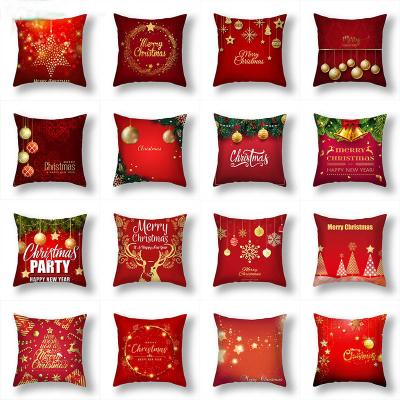 China Merry Christmas Chilling Santa Claus Cushion Cover Christmas Sale Car Home Sofa Decorative Pillowcase Plush Throw Pillow Case Hot Cover for sale