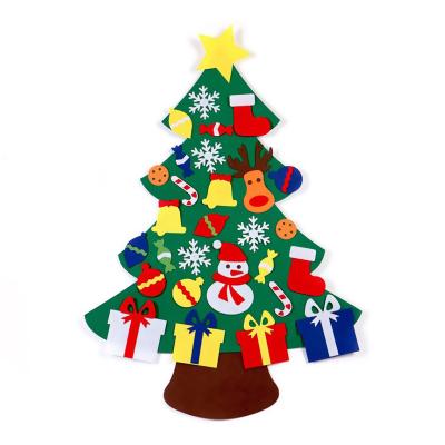 China Hot Selling DIY Felt Nonwoven and Felt Toy Artificial Christmas Tree New Year Wall Hanging Gift from Aliexpress for sale