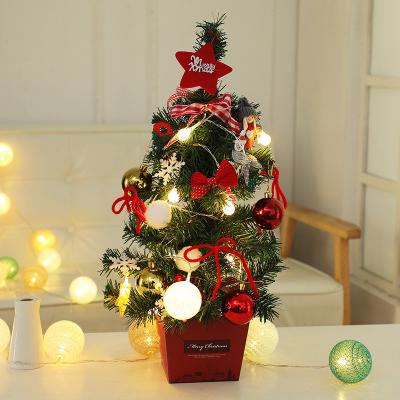 China Hot Sale Eco-friendly Mini Led Light Christmas Tree Desktop Ornaments Creative Gifts for sale