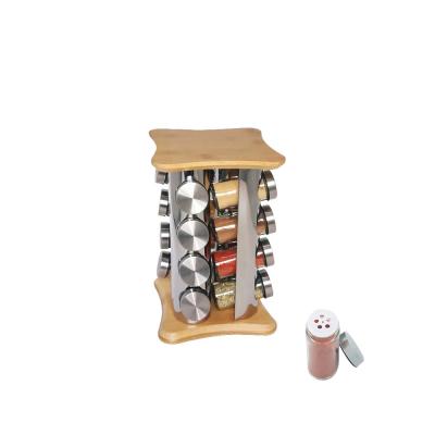 China Sustainable Kitchenroom Worktop Swivel Stainless Steel Spice Rack for sale