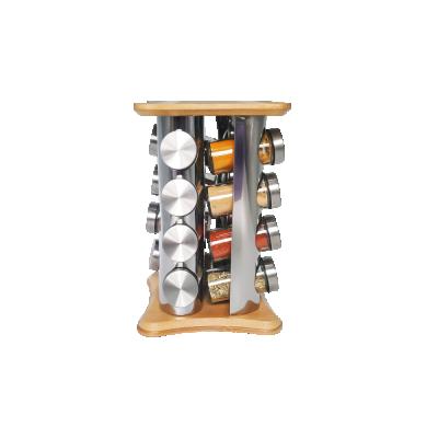 China High Quality Sustainable Square Shaped Kitchen Spice Rack Glass Spice Rack for sale