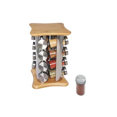 China Sustainable stainless steel and bamboo spice rack to ensure the drying of spices for sale