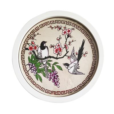 China Kitchenroom Adjustable Color Wooden Round Photo Frame for sale