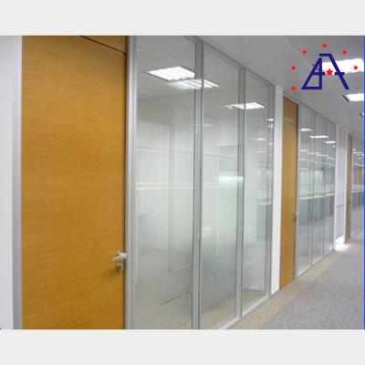 China Removable High Quality Modern Soundproof Double Glazed Glass Office Partition for sale