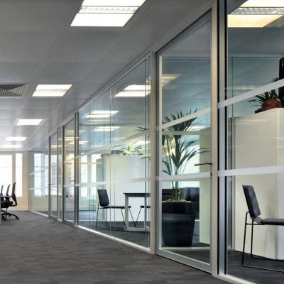 China China Manufacturer Removable Office Partition Aluminum Channel Glass Wall for sale