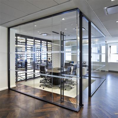 China Removable Flexible Folding Tempered Glass Interior Partition Wall for sale