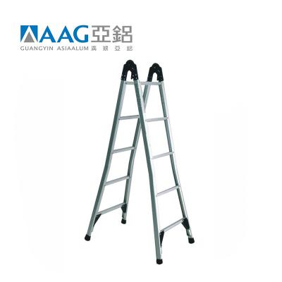 China Folding Ladders 4x5 Foldable Steps Universal Adjustable Aluminum Folding Ladder for sale