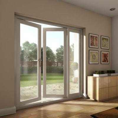 China Modern Double Glazed Aluminum Door Design Garden Swing Glass Hinged French Door for sale