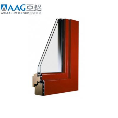 China French Style Wood Grain Swing Awning Aluminum Window for sale