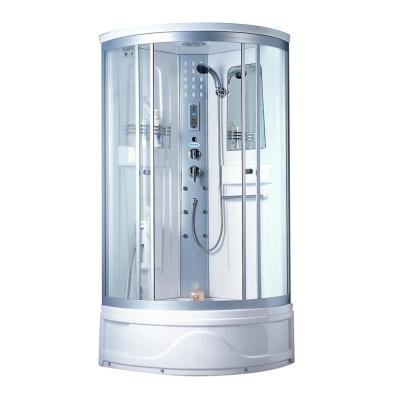 China Modern Custom Made Hotel Tempered Glass Shower Room Sauna Steam Luxury Slim Bathroom Set for sale