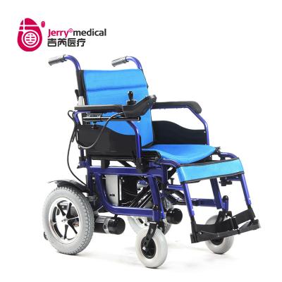 China Adjustable Handicapped Electric Wheelchair Automatic Blue Cushion 1060X610X940 mm for sale