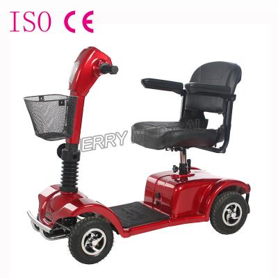 China Rent Four Wheel Disabled Electric Scooters Red Frame 24V 20Ah Battery Powered for sale