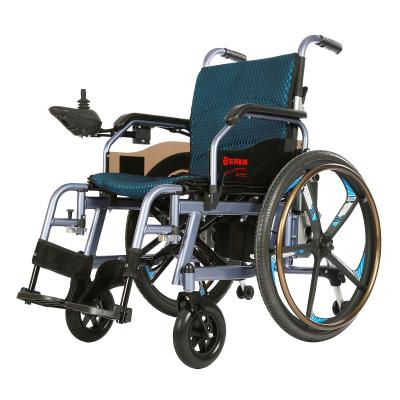 China 24inch large wheel Aluminum Folding Electric Wheelchair 45cm 55cm width for sale