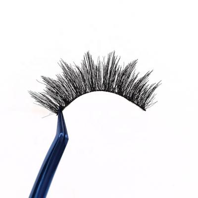 China Factory 3D Faux Fiber Crisscross Mink Eyelashes Thin Band New Korean Trend Eyelashes Wholesale Seller for sale