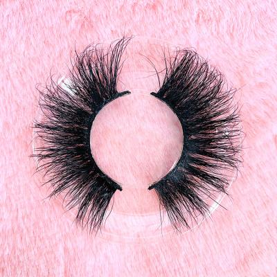 China Wholesale 25mm Long Length 5D Natural Soft Style Mink Fur Eyelashes Reusable Dramatic Effect Mink Lashes Makeup Using False Eyelash for sale