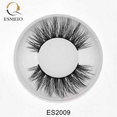 China Wholesale False Crisscross Mink Lashes Hot Fashion Eyelash With Strip Packaging Silk Eyelashes for sale