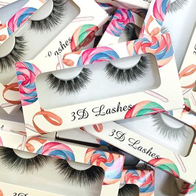 China Clear Strip Crisscross Synthetic Hair Lash 3D Tapered Fluffy Makeup Lash Vendor for sale