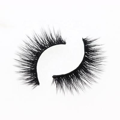 China Private Label Crisscross Natural Silk Synthetic Flexible Strip Lashes 3d Style False Eyelash for sale