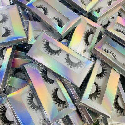 China 3D Style Faux Mink Lashes Custom Packaging Full Criss Cross Band Lashes Vegan Lashes Wholesale for sale