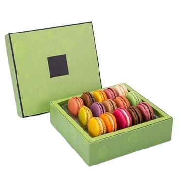 China Recyclable Custom Printed Chocolate Macaron Box Sweet Gift Packaging Macaron Gift Box Packaging With Lid for sale